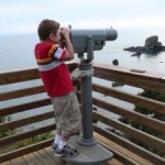 Boy with telescope